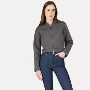 Everlane bomber jacket sz L gray (s159)